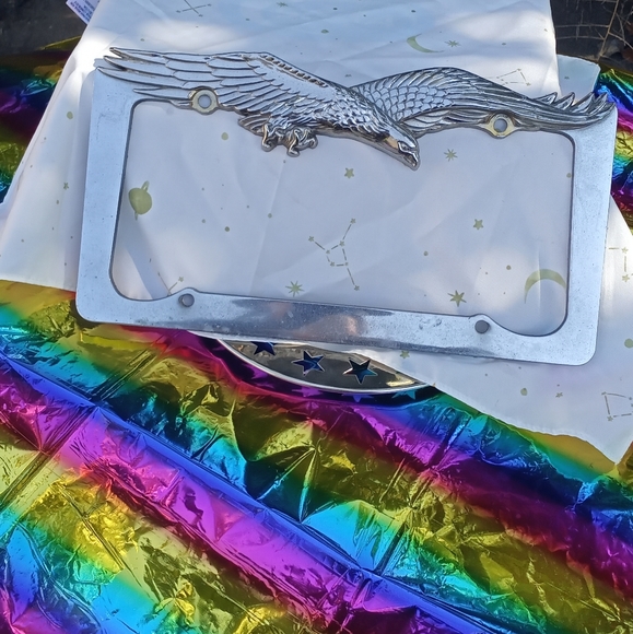 Chrome Metal Eagle Flying - Picture 2 of 6